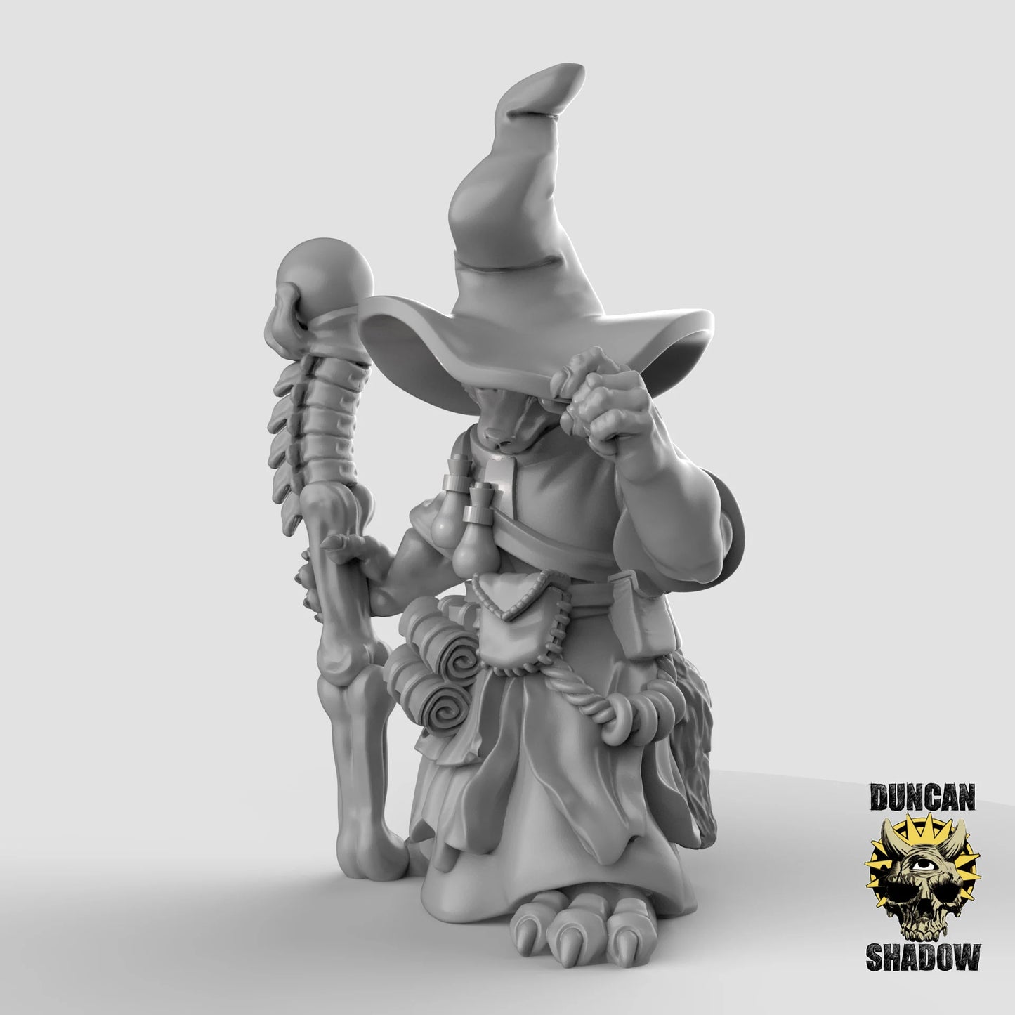 Fox-Folk Wizard Miniature | Bring Your Adventures To Life - Tabletop RPG & D&D miniature. Perfect for wargaming & collectors.