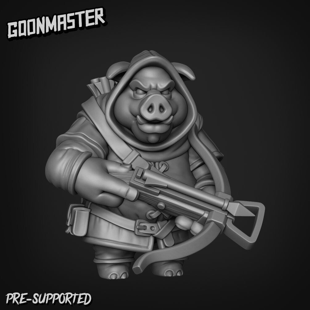 Pig-Folk Ranger Miniature | Bring Your Adventures To Life - Tabletop RPG & D&D miniature. Perfect for wargaming & collectors.