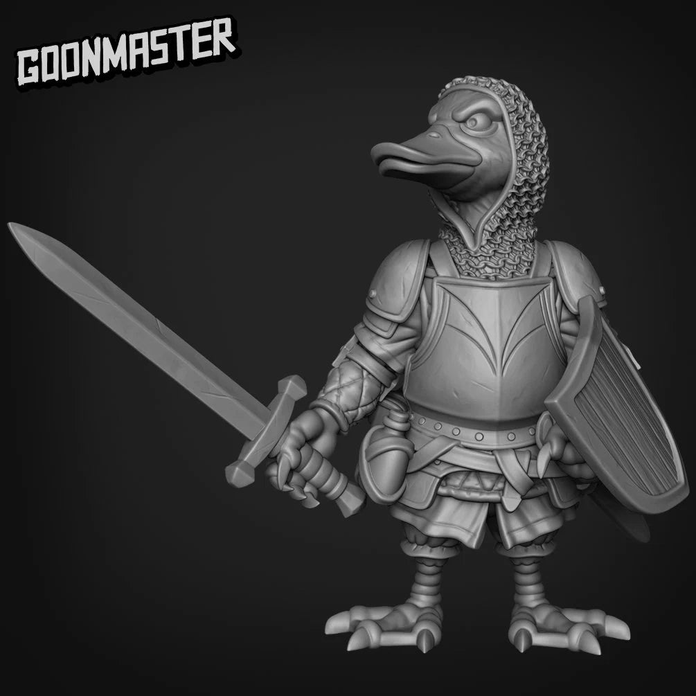 Duck-Folk Fighters Miniature | For D&D, Pathfinder & More - Tabletop RPG & D&D miniature. Perfect for wargaming & collectors.