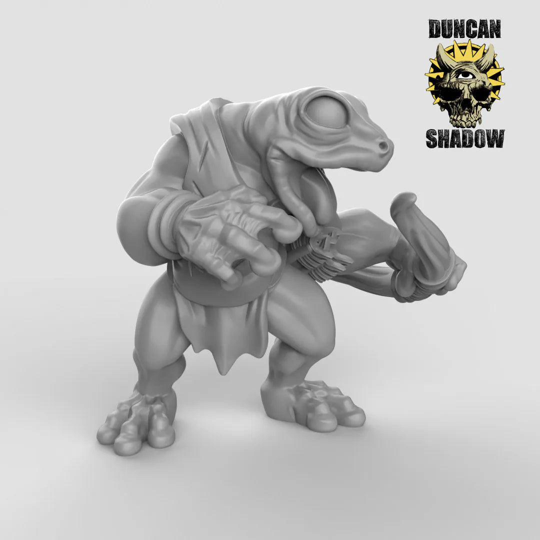 Frog Folk Miniature | A Must-Have For Miniature Collectors - Tabletop RPG & D&D miniature. Perfect for wargaming & collectors
