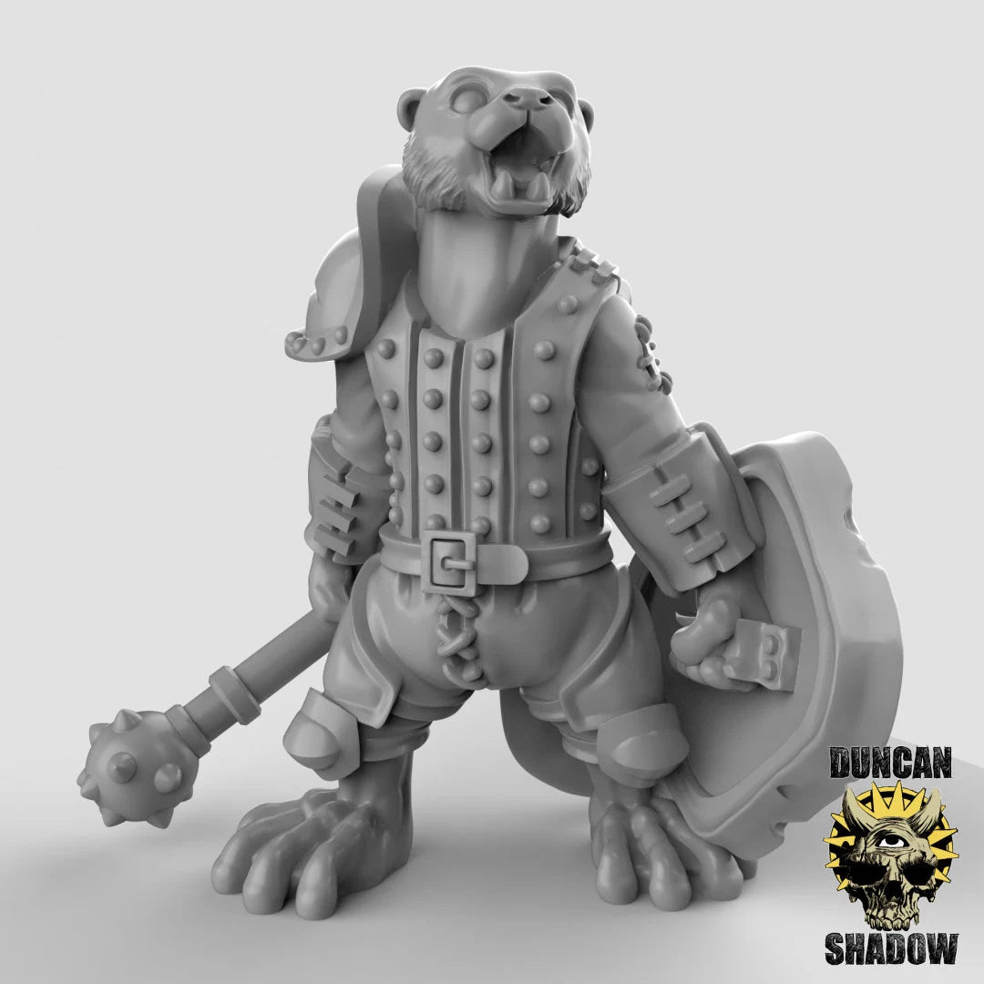 Otter-Folk Group Miniature | Ideal For Wargaming & Rpgs - Tabletop RPG & D&D miniature. Perfect for wargaming & collectors.