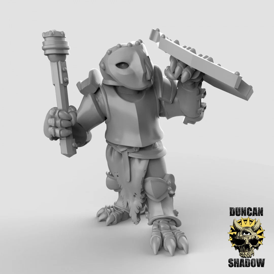 Owl-Folk Warrior Miniature | Designed For Roleplaying Games - Tabletop RPG & D&D miniature. Perfect for wargaming & collector
