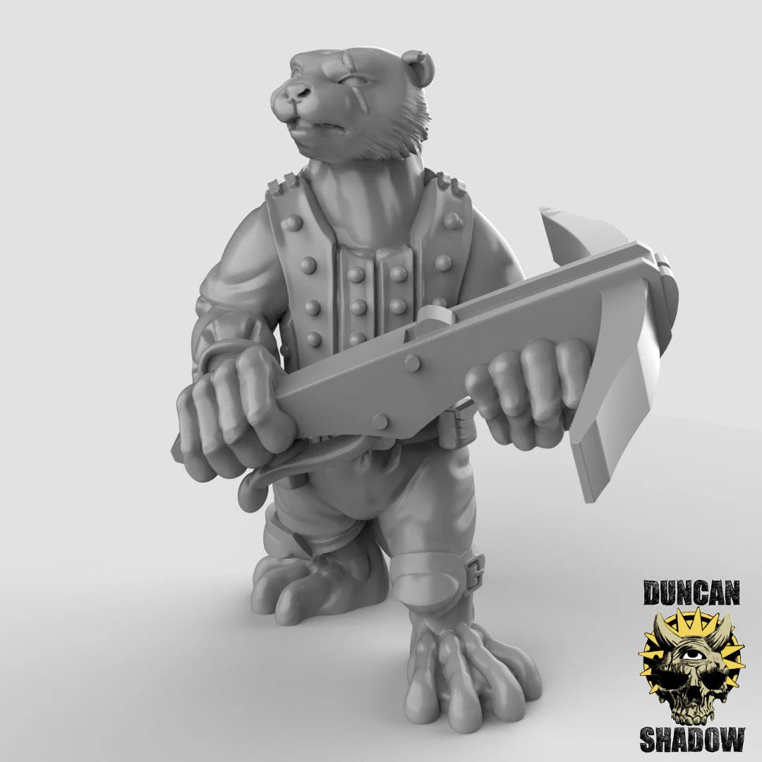 Otter-Folk Group Miniature | Great For Fantasy Rpgs - Tabletop RPG & D&D miniature. Perfect for wargaming & collectors.