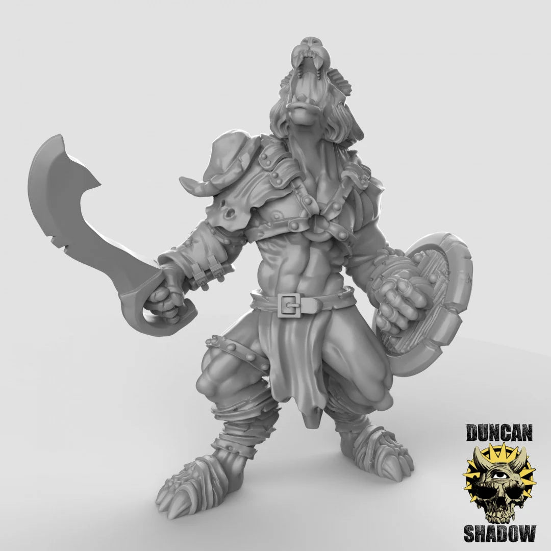 Wolfen Warrior Miniature | Epic Addition To Any Game - Tabletop RPG & D&D miniature. Perfect for wargaming & collectors.