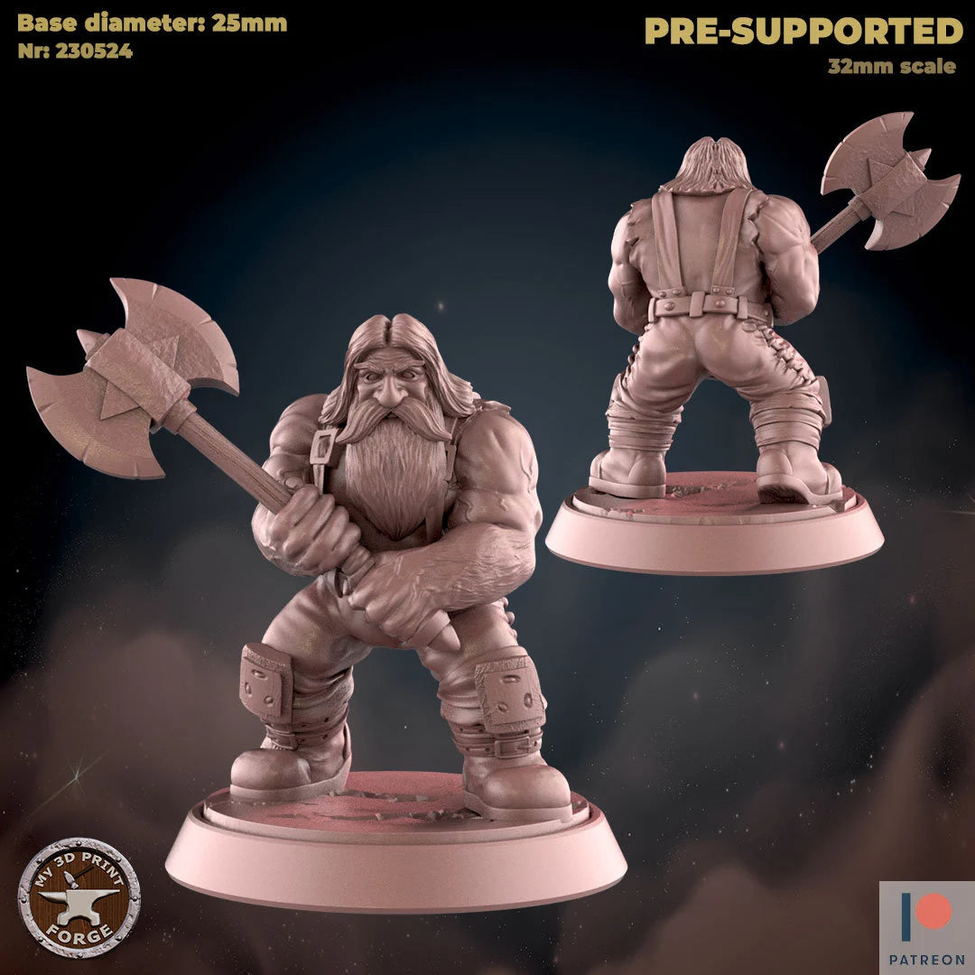 Dwarf Forester Npc Miniature | Epic Addition To Any Game - Tabletop RPG & D&D miniature. Perfect for wargaming & collectors.