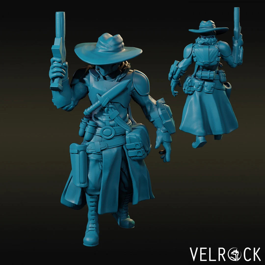 Robot Cowboys Miniature | Enhance Your Tabletop Battles - Tabletop RPG & D&D miniature. Perfect for wargaming & collectors.