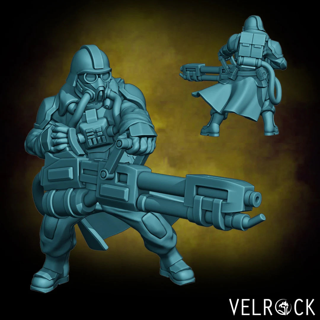 Heavy Gun Squad Miniature | For D&D, Pathfinder & More - Tabletop RPG & D&D miniature. Perfect for wargaming & collectors.