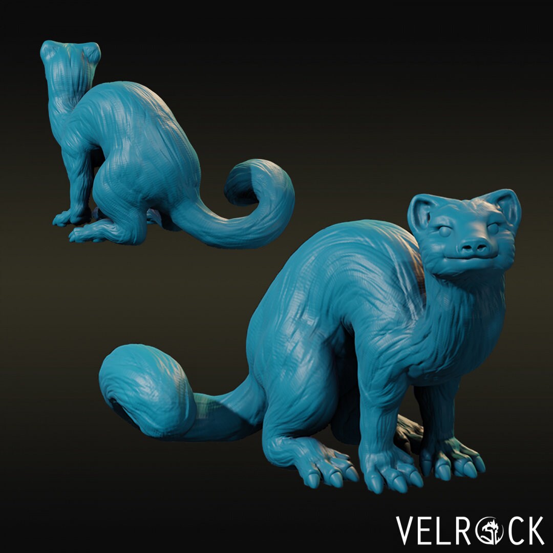 Weasel Miniature | Epic Addition To Any Game - Tabletop RPG & D&D miniature. Perfect for wargaming & collectors.