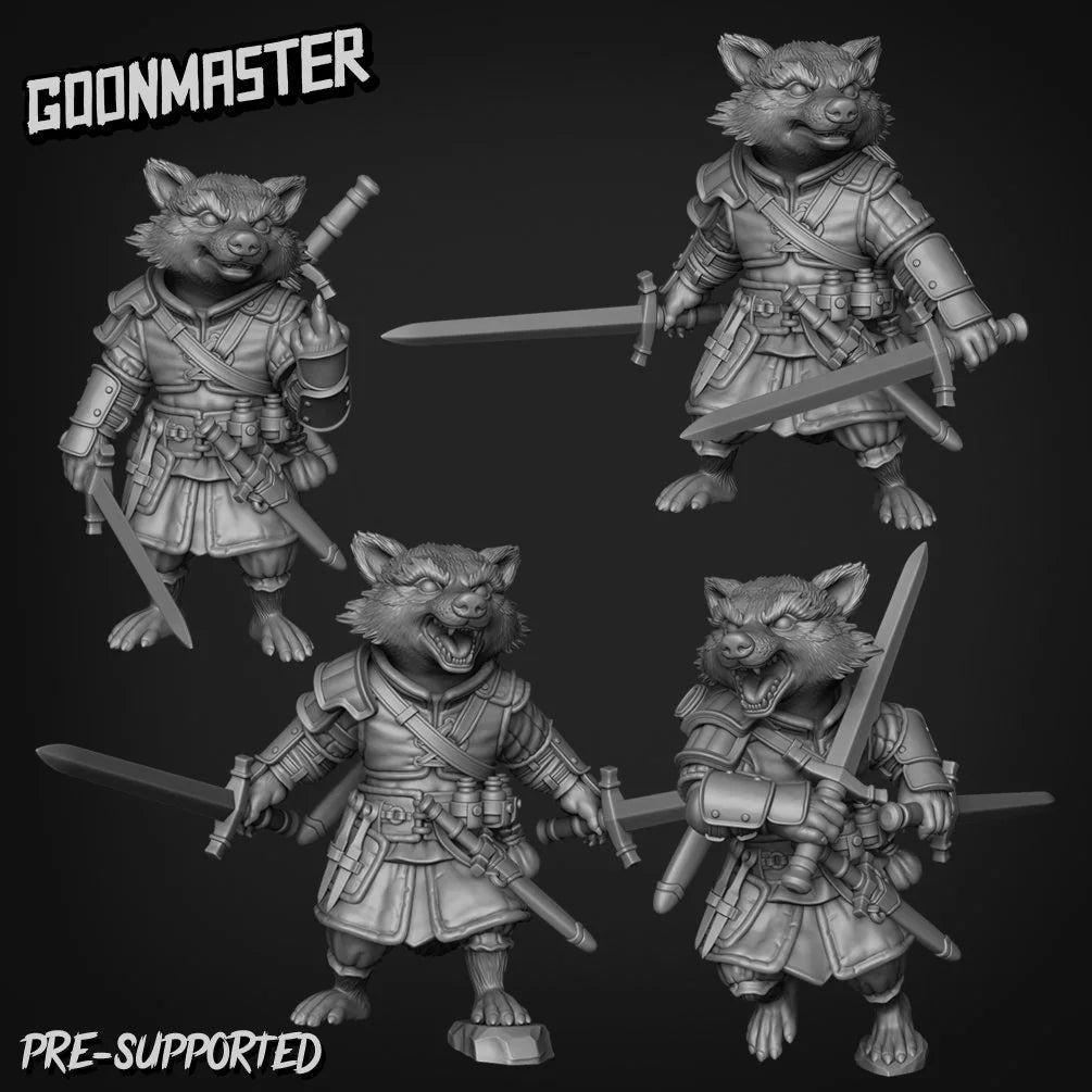 Raccoon Rogues Miniature | For D&D, Pathfinder & More - Tabletop RPG & D&D miniature. Perfect for wargaming & collectors.