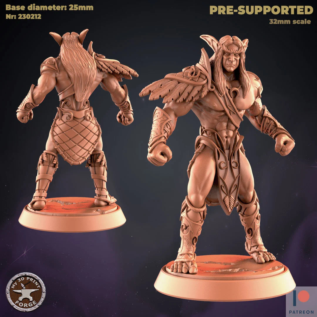 Male Druid Elf Set Miniature | Ideal For Wargaming & Rpgs - Tabletop RPG & D&D miniature. Perfect for wargaming & collectors.