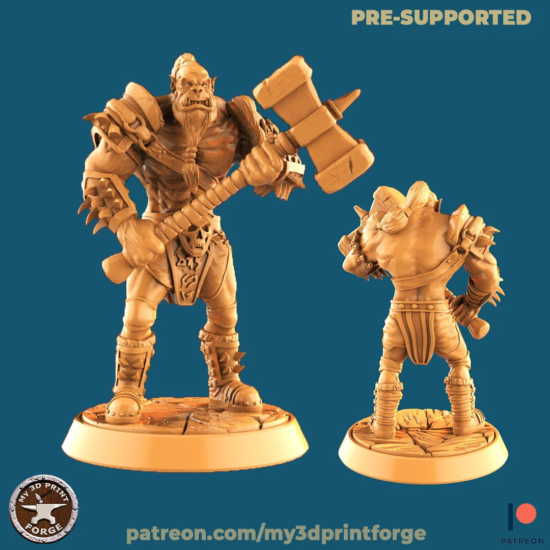 Orc Shaman Set Miniature | Enhance Your Tabletop Battles - Tabletop RPG & D&D miniature. Perfect for wargaming & collectors.
