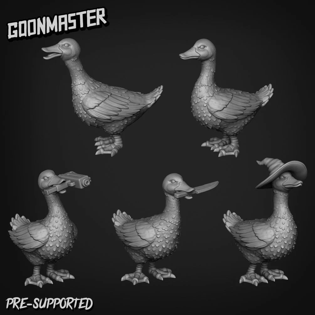 Ducks Miniature | For D&D, Pathfinder & More - Tabletop RPG & D&D miniature. Perfect for wargaming & collectors.