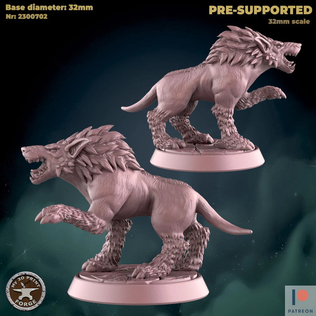 Hellhound Miniature | Epic Addition To Any Game - Tabletop RPG & D&D miniature. Perfect for wargaming & collectors.