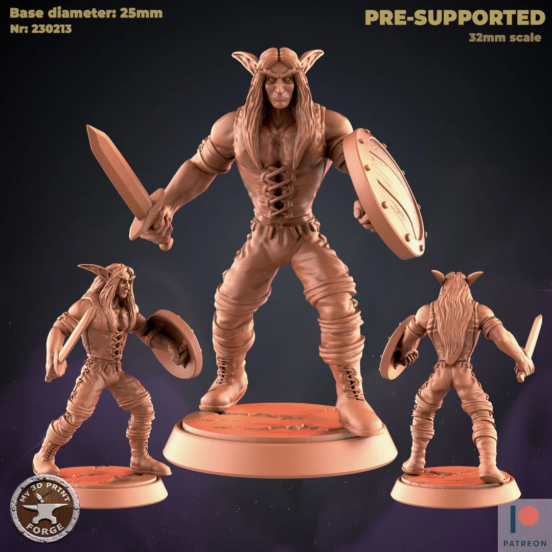 Male Rogue Elf Miniature | Great For Fantasy Rpgs - Tabletop RPG & D&D miniature. Perfect for wargaming & collectors.