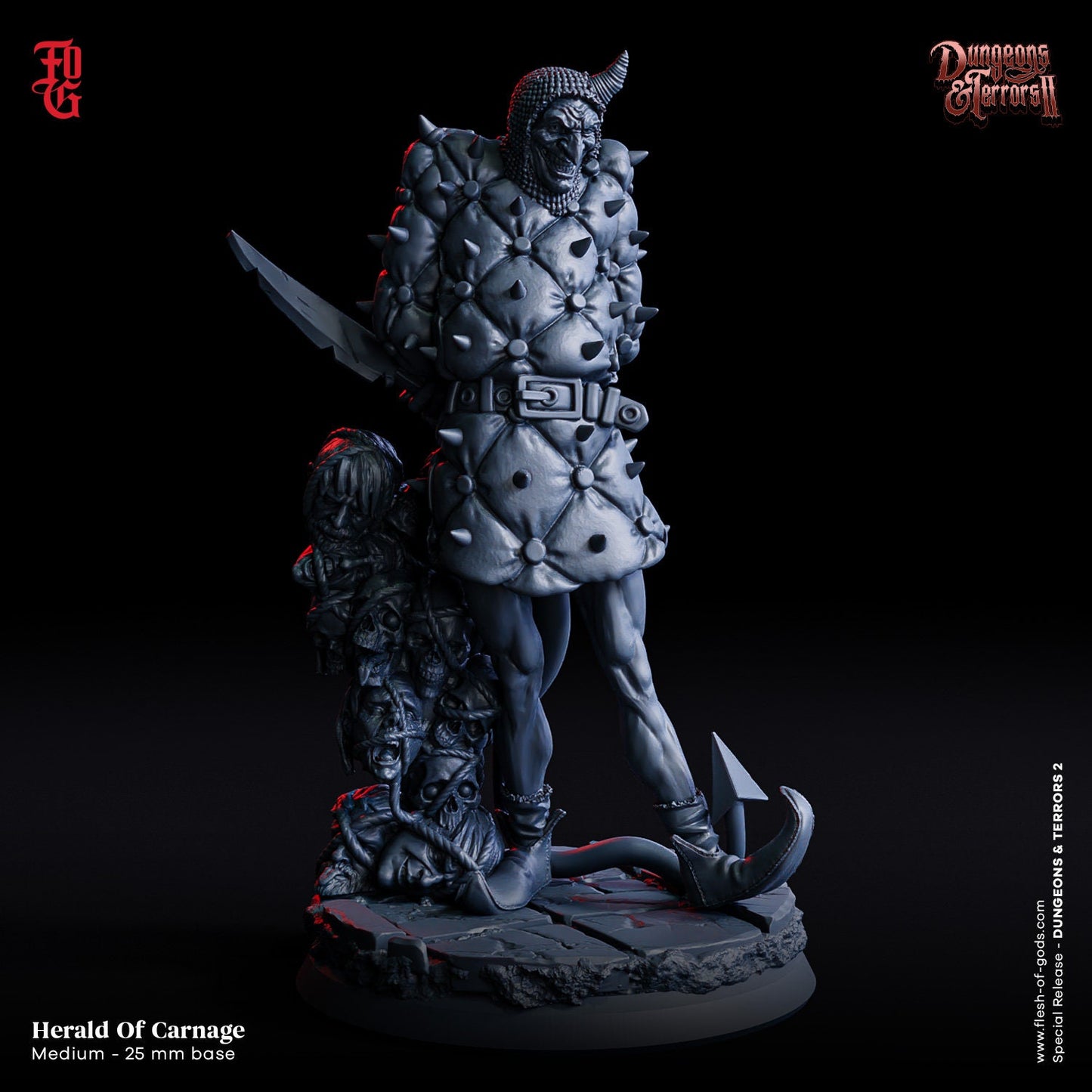 The Deathly Trio, 32mm Scale, Miniature, Role Playing Games Miniature, WoW, Dungeon and Dragons, DnD, Horror, Axeman.
