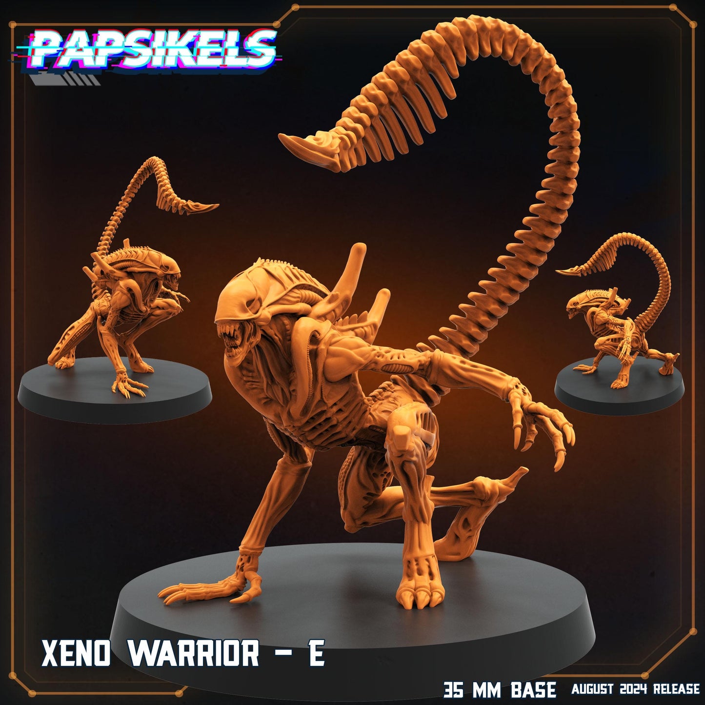 Xeno Warriors Miniatures by Papsikels Miniatures Dnd, Dungeon and Dragon Mini, Tabletop Miniature, Aliens, Sci Fi.