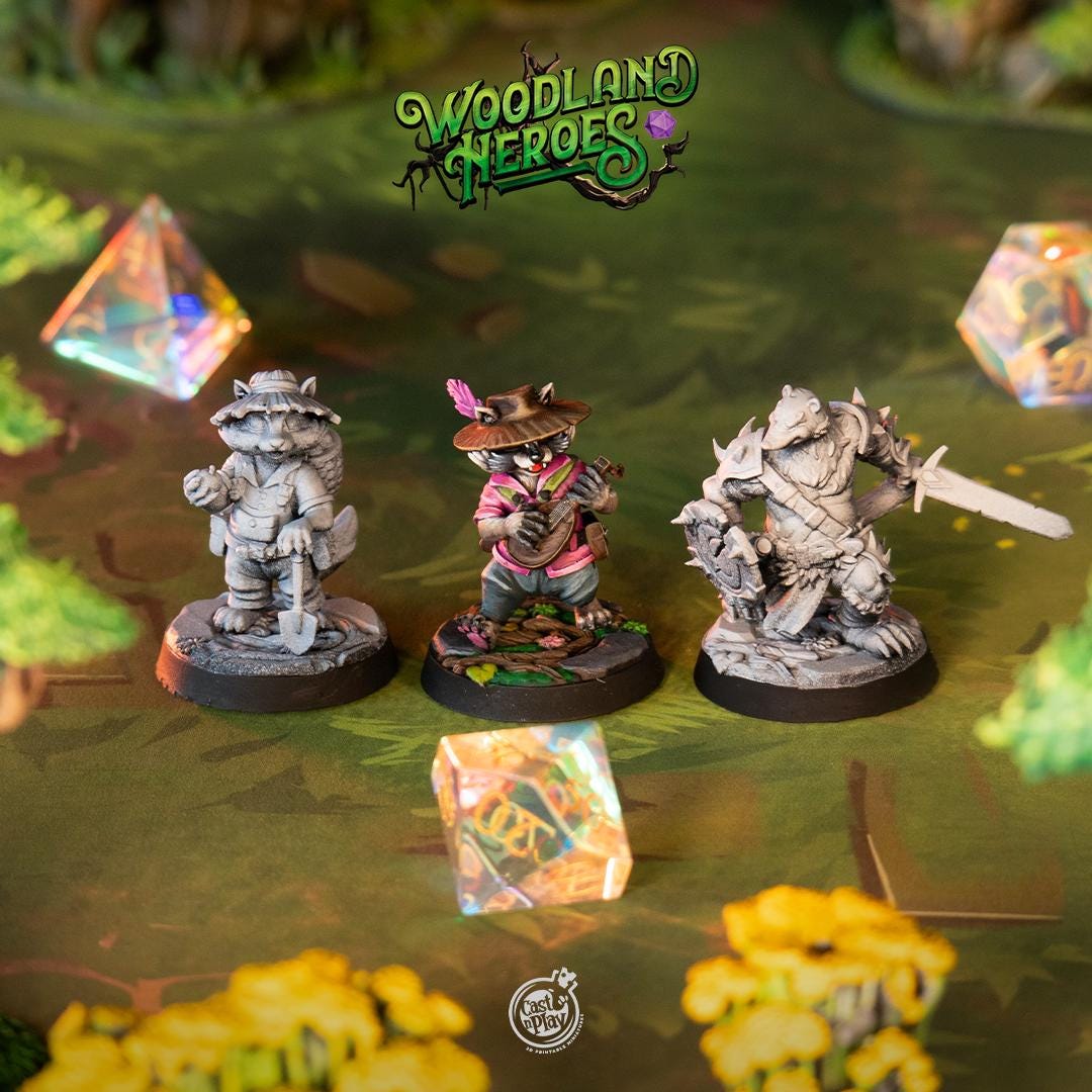 32/28mm The Burrower Heroes, CastnPlay miniatures , Role Playing Games Miniature, WoW, Dungeon and Dragons, RPG, DnD.