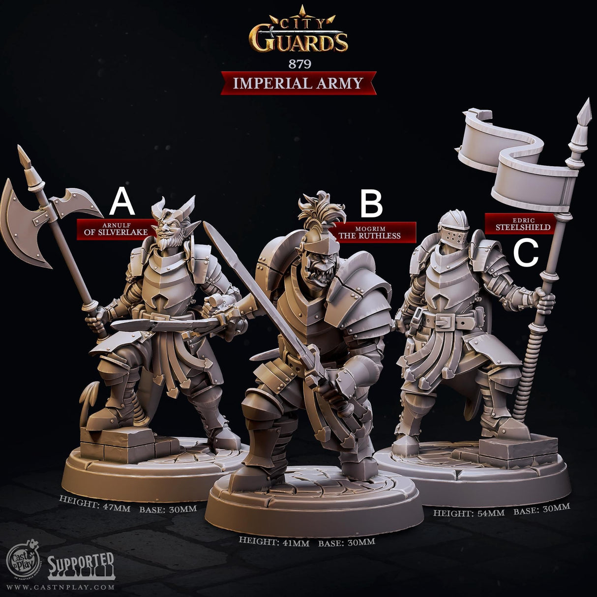Imperial Army, The City Guards Miniature | A - Tabletop RPG & D&D miniature. Perfect for wargaming & collectors