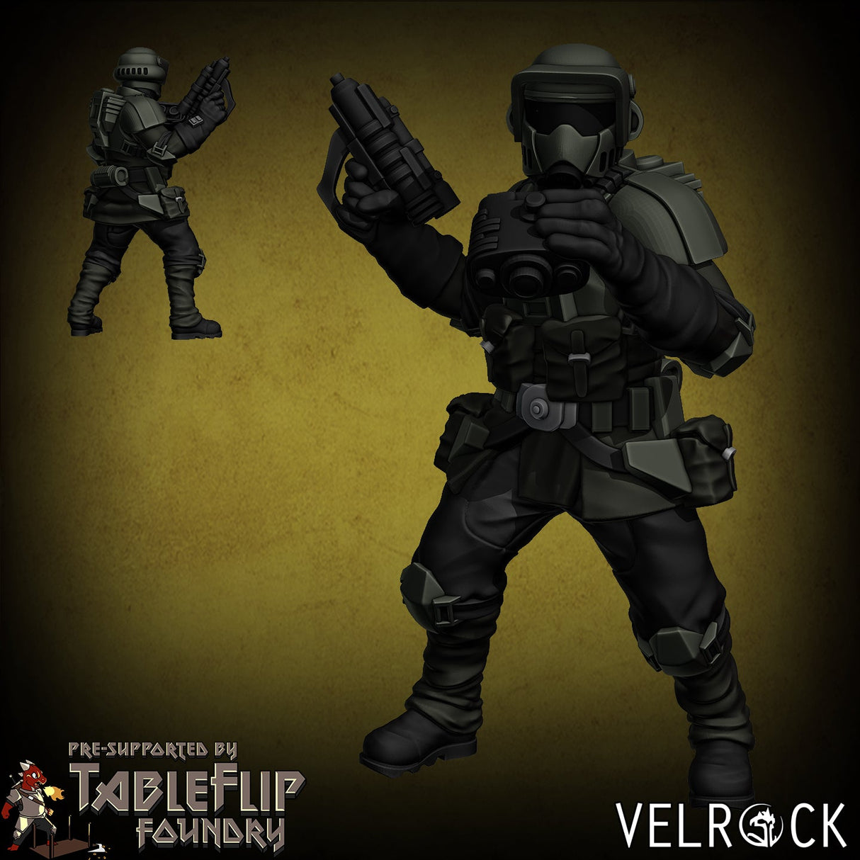 Imperial Remnant Marine Scout squad Miniature | D - Tabletop RPG & D&D miniature. Perfect for wargaming & collectors