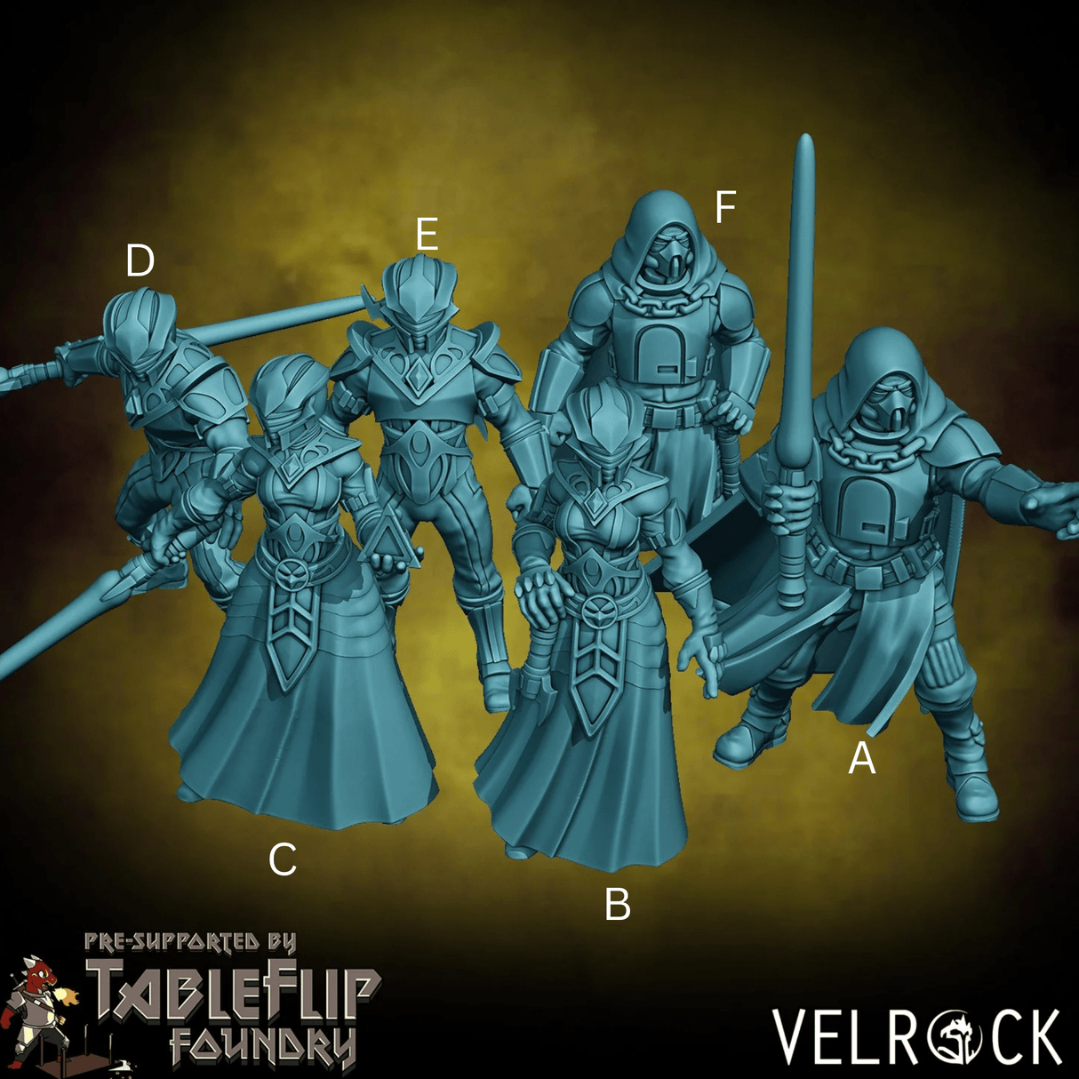 Inquisitor lord Miniature | Set of 6 - Tabletop RPG & D&D miniature. Perfect for wargaming & collectors
