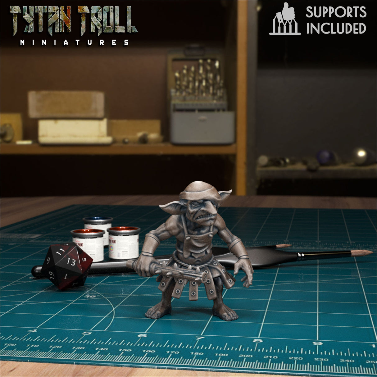 Jungle Goblins Miniature | E - Tabletop RPG & D&D miniature. Perfect for wargaming & collectors