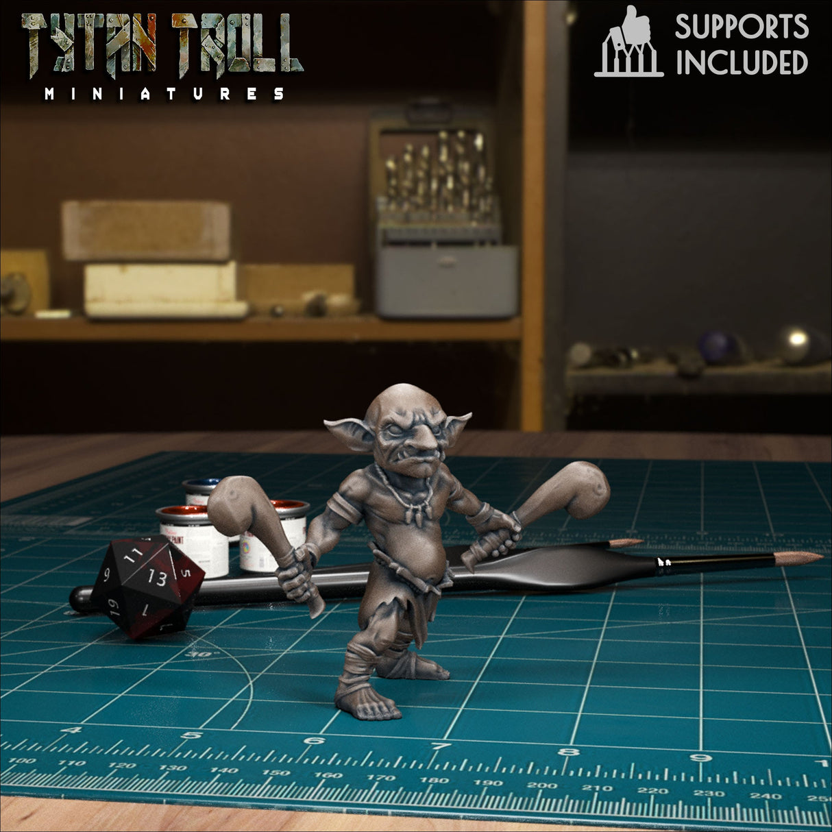 Jungle Goblins Miniature | H - Tabletop RPG & D&D miniature. Perfect for wargaming & collectors