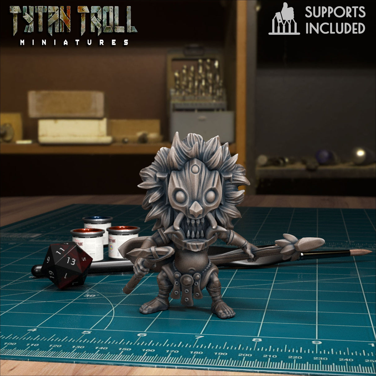 Jungle Goblins Miniature | I - Tabletop RPG & D&D miniature. Perfect for wargaming & collectors