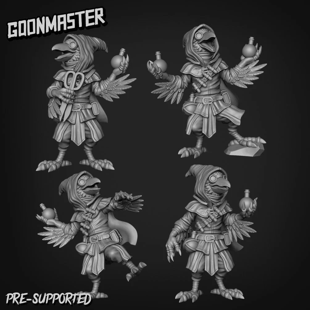 Kenku Alchemist Miniature | Top Left - Tabletop RPG & D&D miniature. Perfect for wargaming & collectors