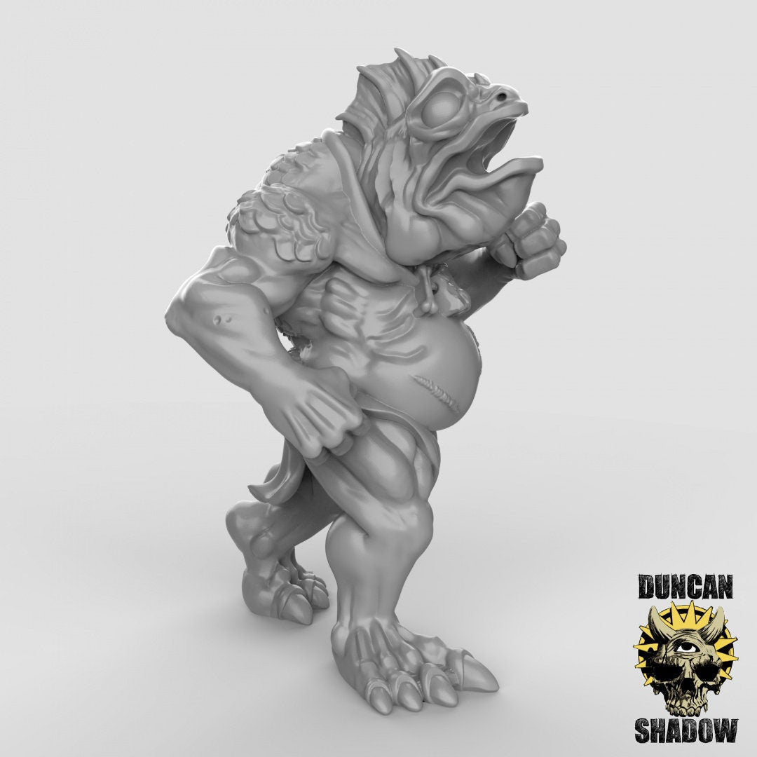 Koa Toa Fish Folk Miniature | Right - Tabletop RPG & D&D miniature. Perfect for wargaming & collectors