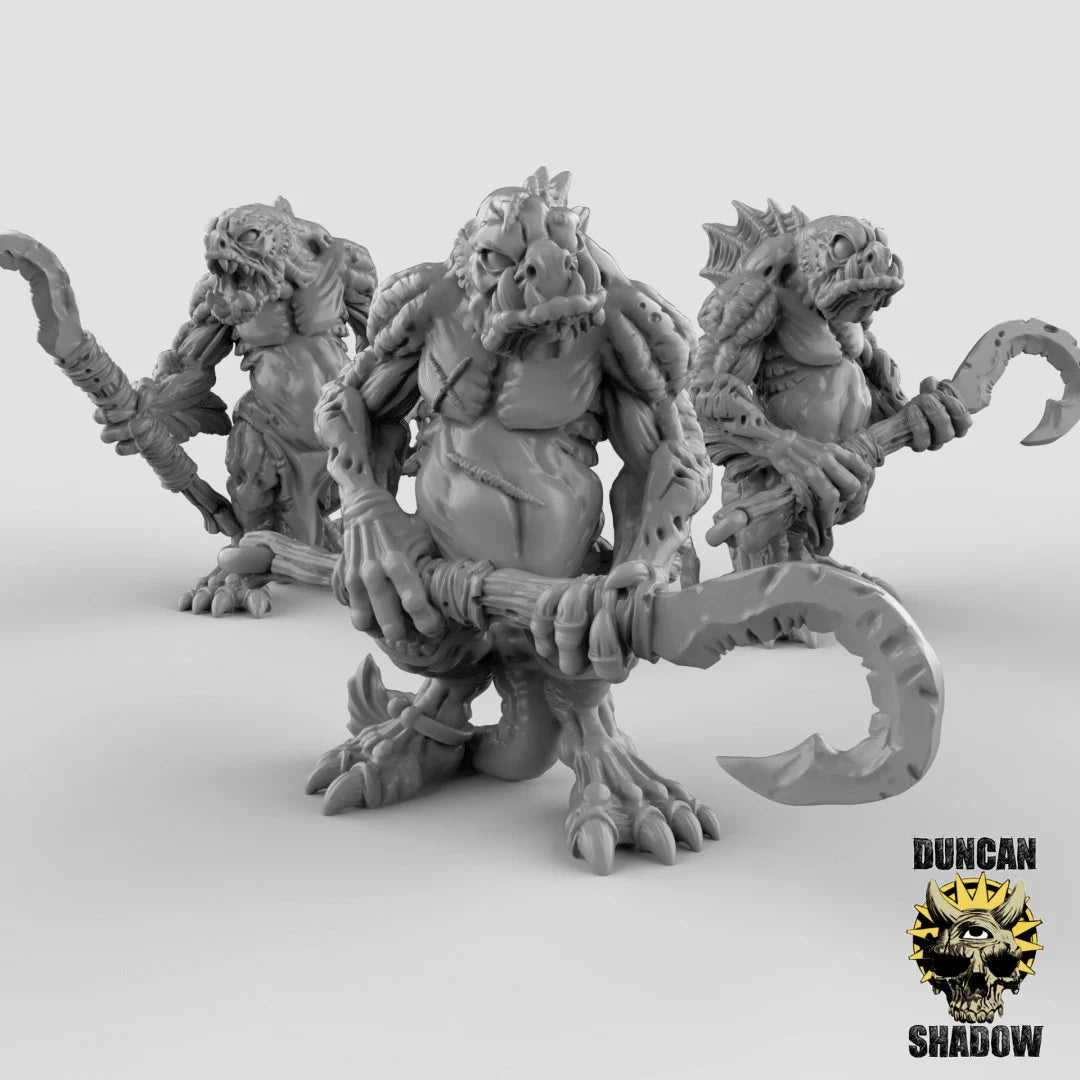 Koa Toa Miniature set | Set of 3 - Tabletop RPG & D&D miniature. Perfect for wargaming & collectors
