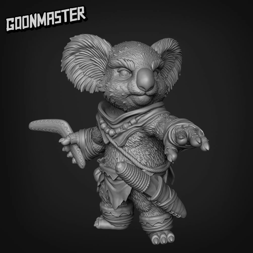 Koala Folk Ranger Miniature | A - Tabletop RPG & D&D miniature. Perfect for wargaming & collectors