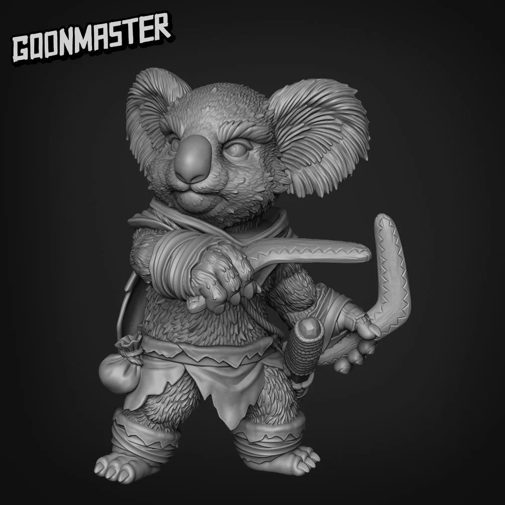 Koala Folk Ranger Miniature | B - Tabletop RPG & D&D miniature. Perfect for wargaming & collectors