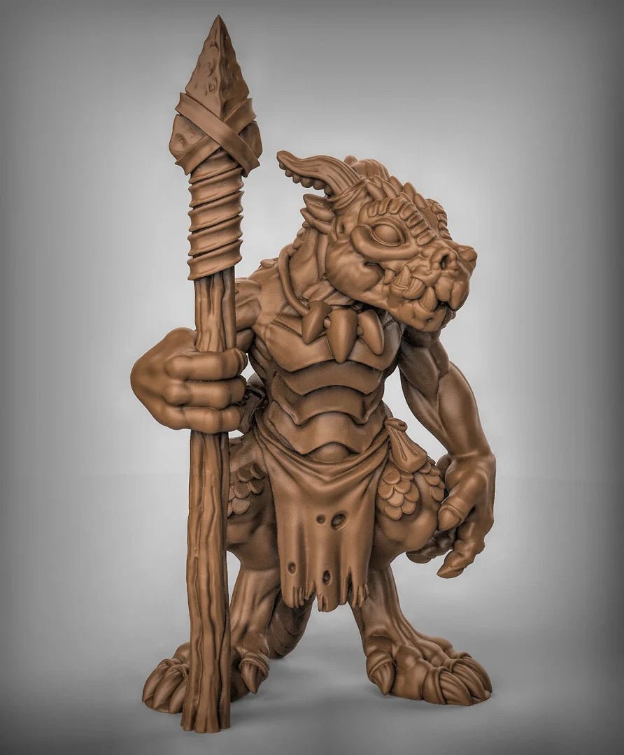 Kobold spearmen Miniature | B - Tabletop RPG & D&D miniature. Perfect for wargaming & collectors