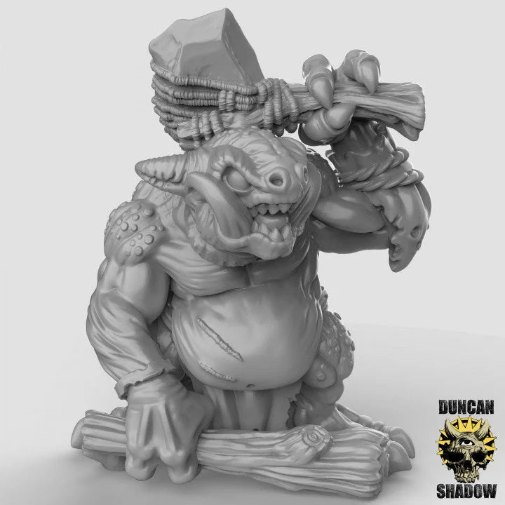 Kobold Ogre Miniature | B - Tabletop RPG & D&D miniature. Perfect for wargaming & collectors
