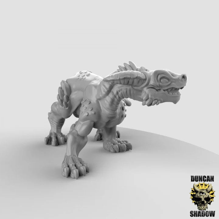 Kobold dino Miniature | C - Tabletop RPG & D&D miniature. Perfect for wargaming & collectors