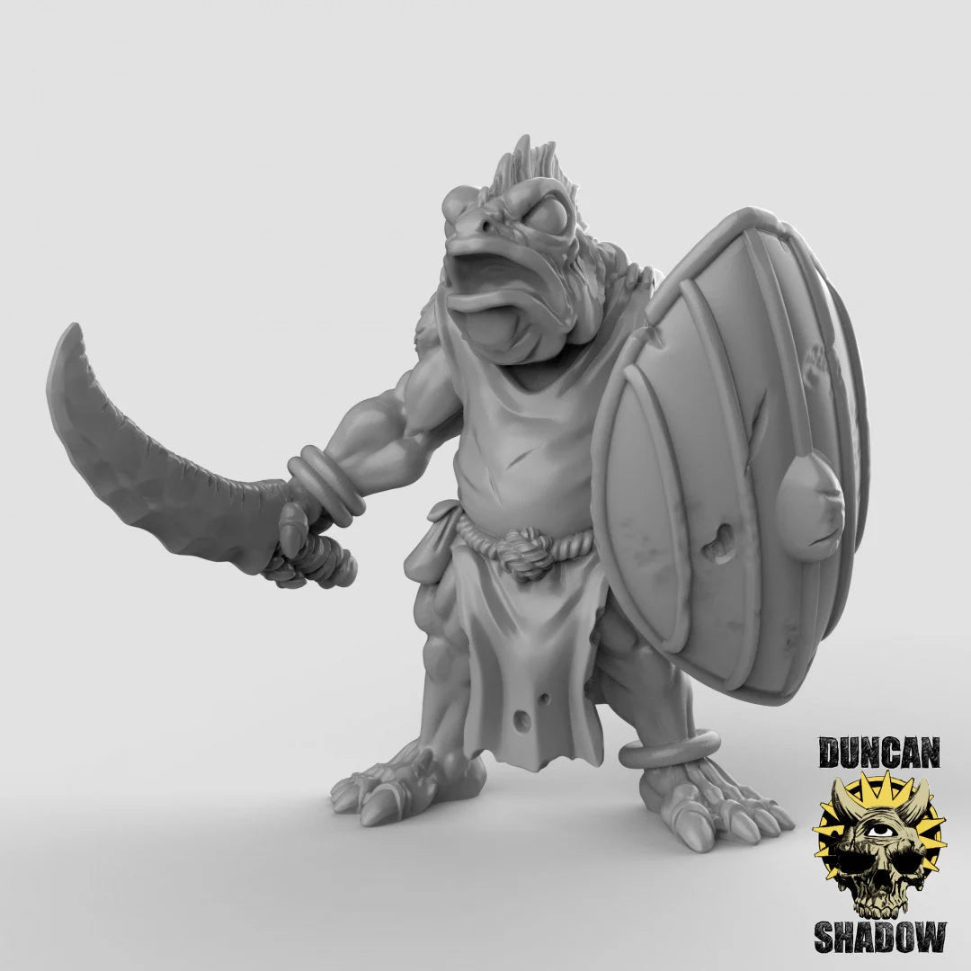 Koi Fish folk defender Miniature | A - Tabletop RPG & D&D miniature. Perfect for wargaming & collectors