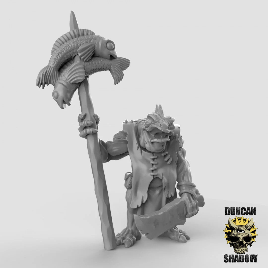 Koi Fish folk leaders Miniature | C - Tabletop RPG & D&D miniature. Perfect for wargaming & collectors