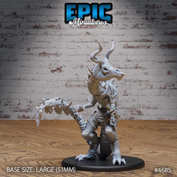 Large Dino, Reptile Swamp Monster Miniature - 4685 - 28mm