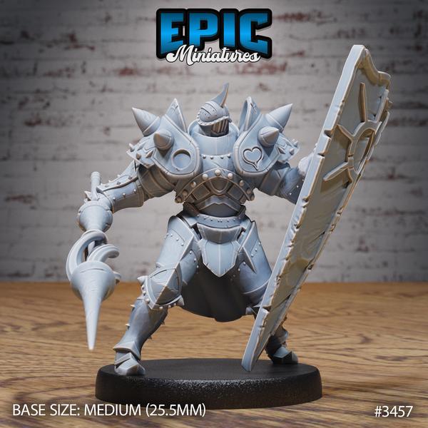 Large Knight, Steel Construct Miniature | 3457 - Tabletop RPG & D&D miniature. Perfect for wargaming & collectors