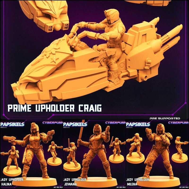 Law Upholders Miniature set | Full Set All Models - Tabletop RPG & D&D miniature. Perfect for wargaming & collectors