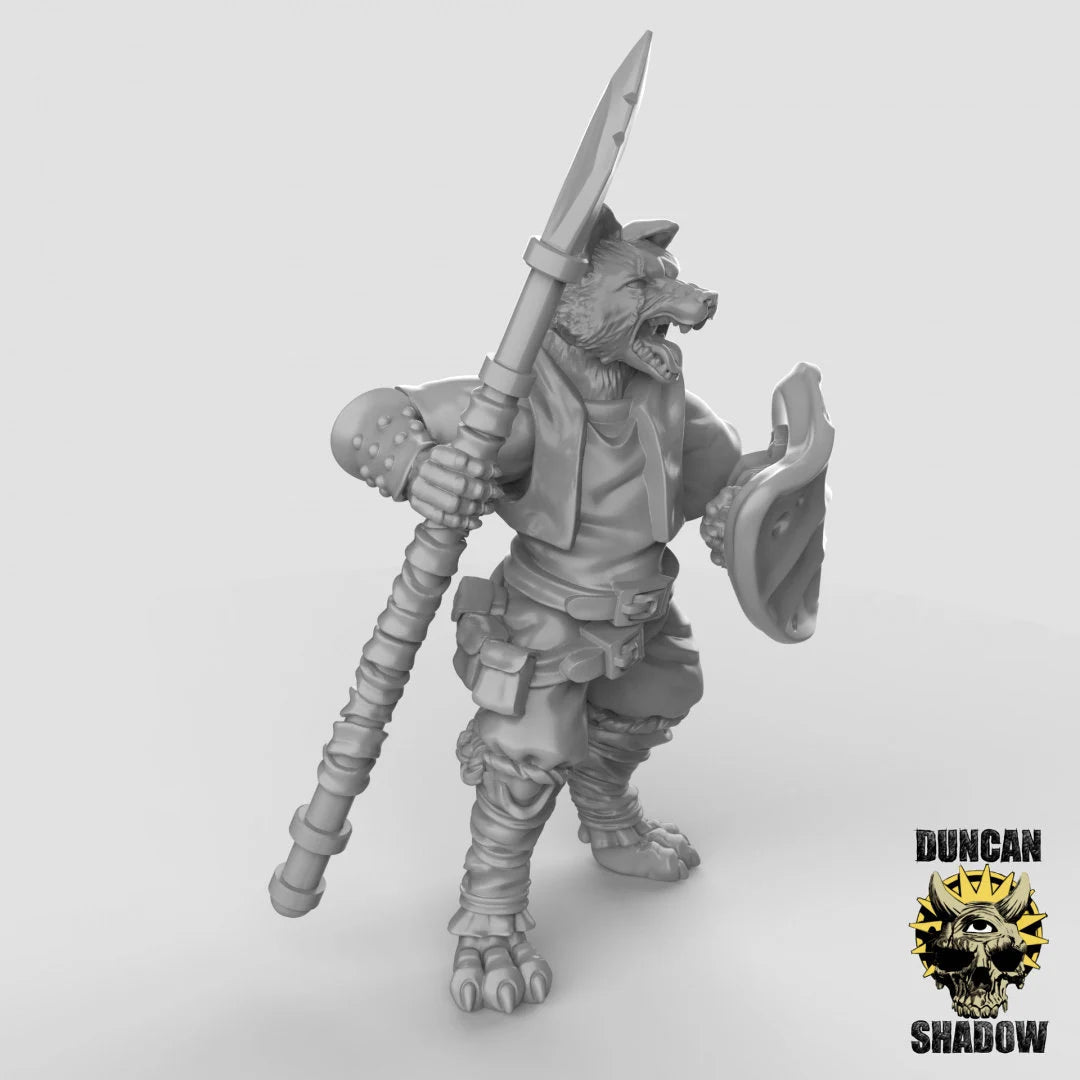 Leema Spearmen Miniature | B - Tabletop RPG & D&D miniature. Perfect for wargaming & collectors