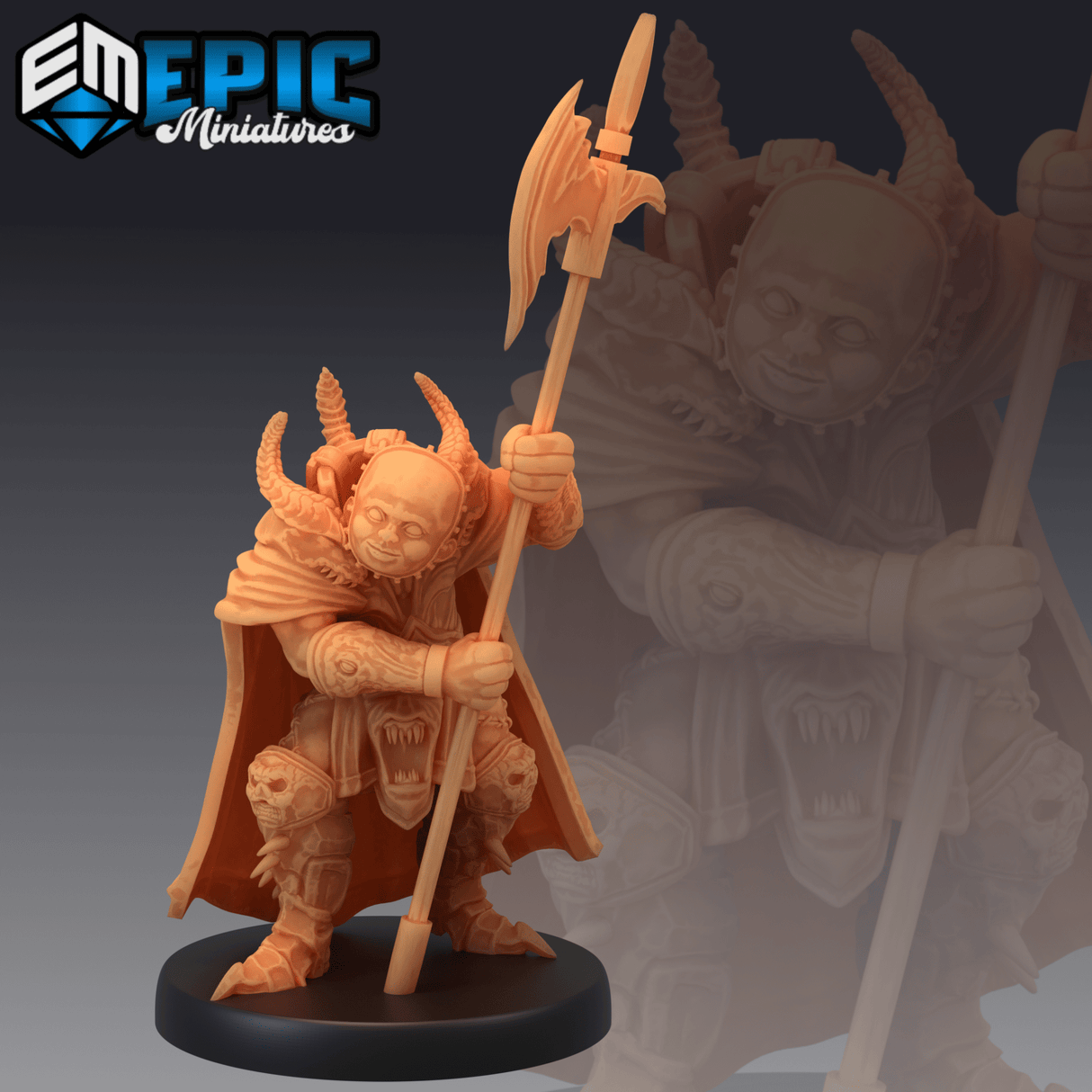 Legion Devil Miniature | A - Tabletop RPG & D&D miniature. Perfect for wargaming & collectors
