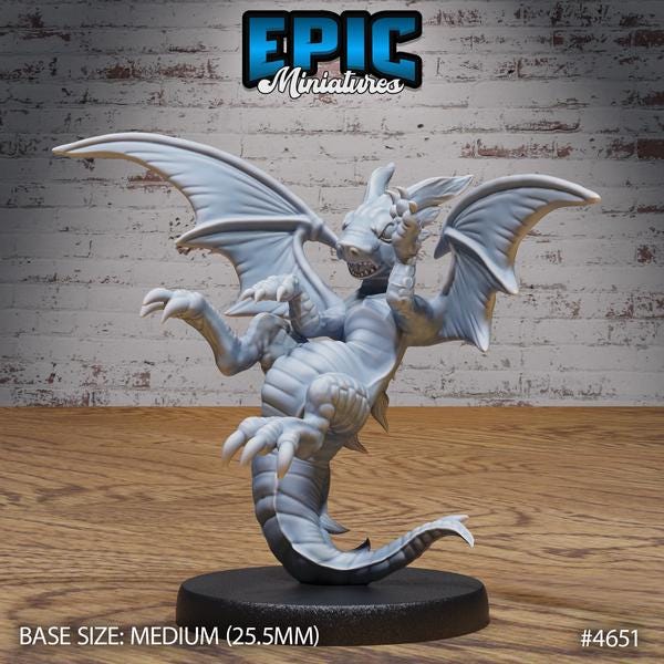 Light Dragon Miniature | 4651 - Tabletop RPG & D&D miniature. Perfect for wargaming & collectors