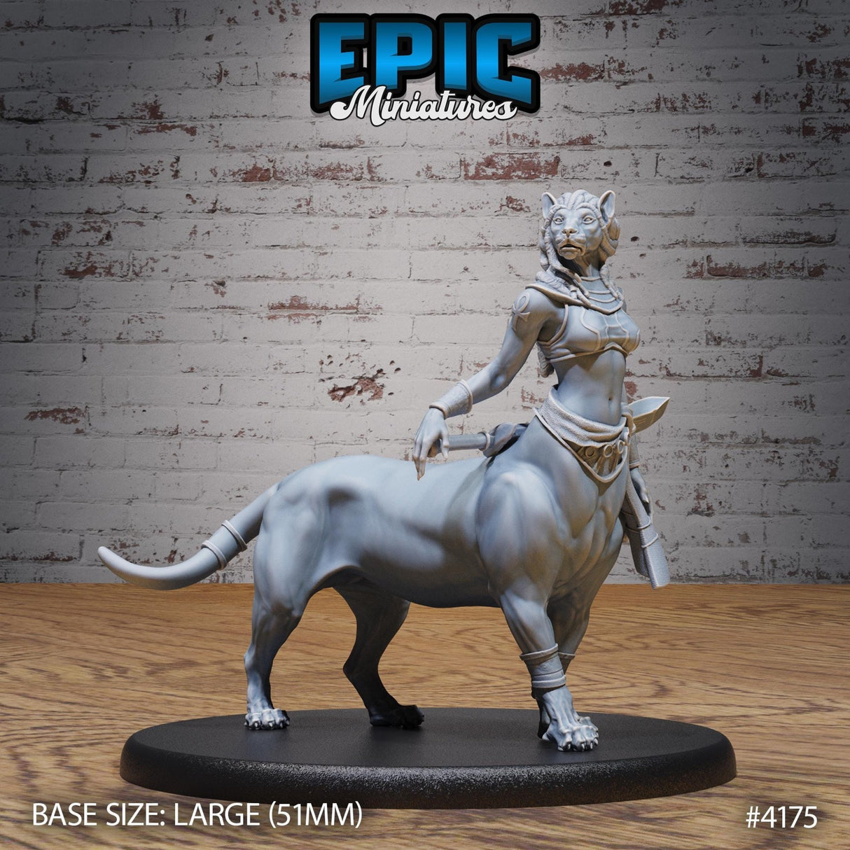 Lion Centaur Miniature | 4175 - Tabletop RPG & D&D miniature. Perfect for wargaming & collectors