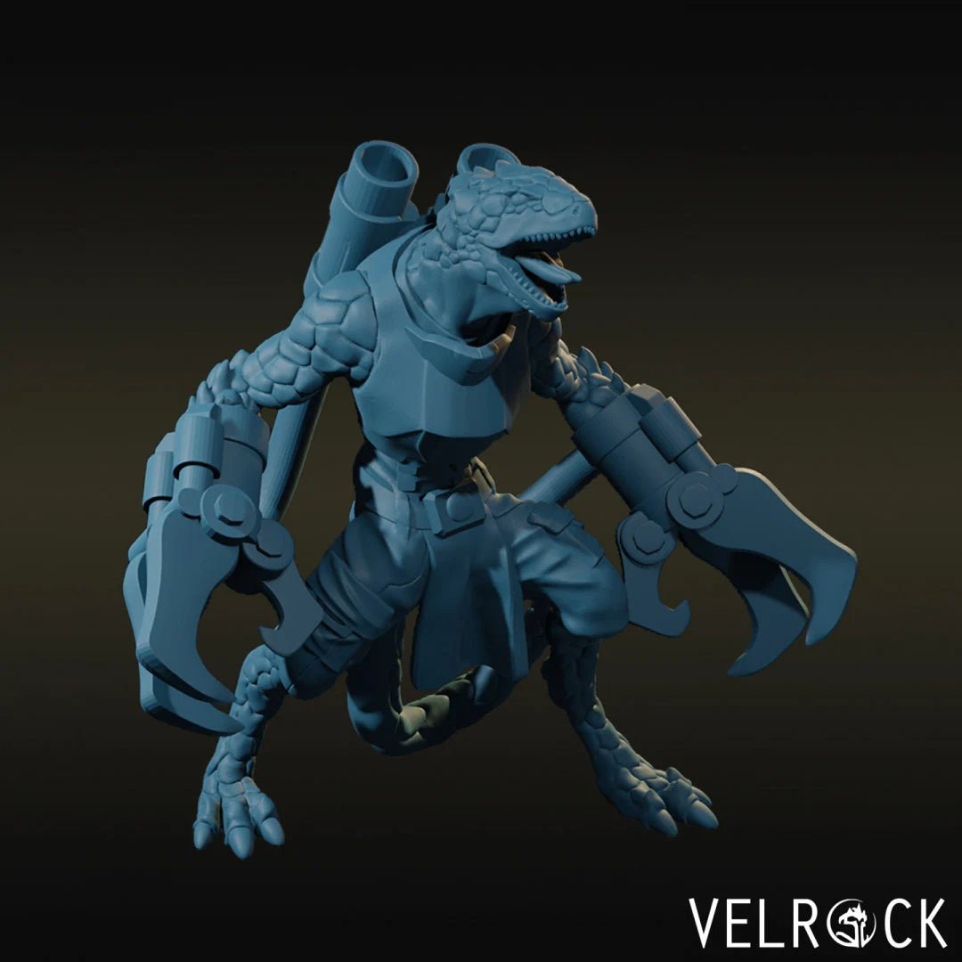 Lizardmen Stealth Miniature | C - Tabletop RPG & D&D miniature. Perfect for wargaming & collectors