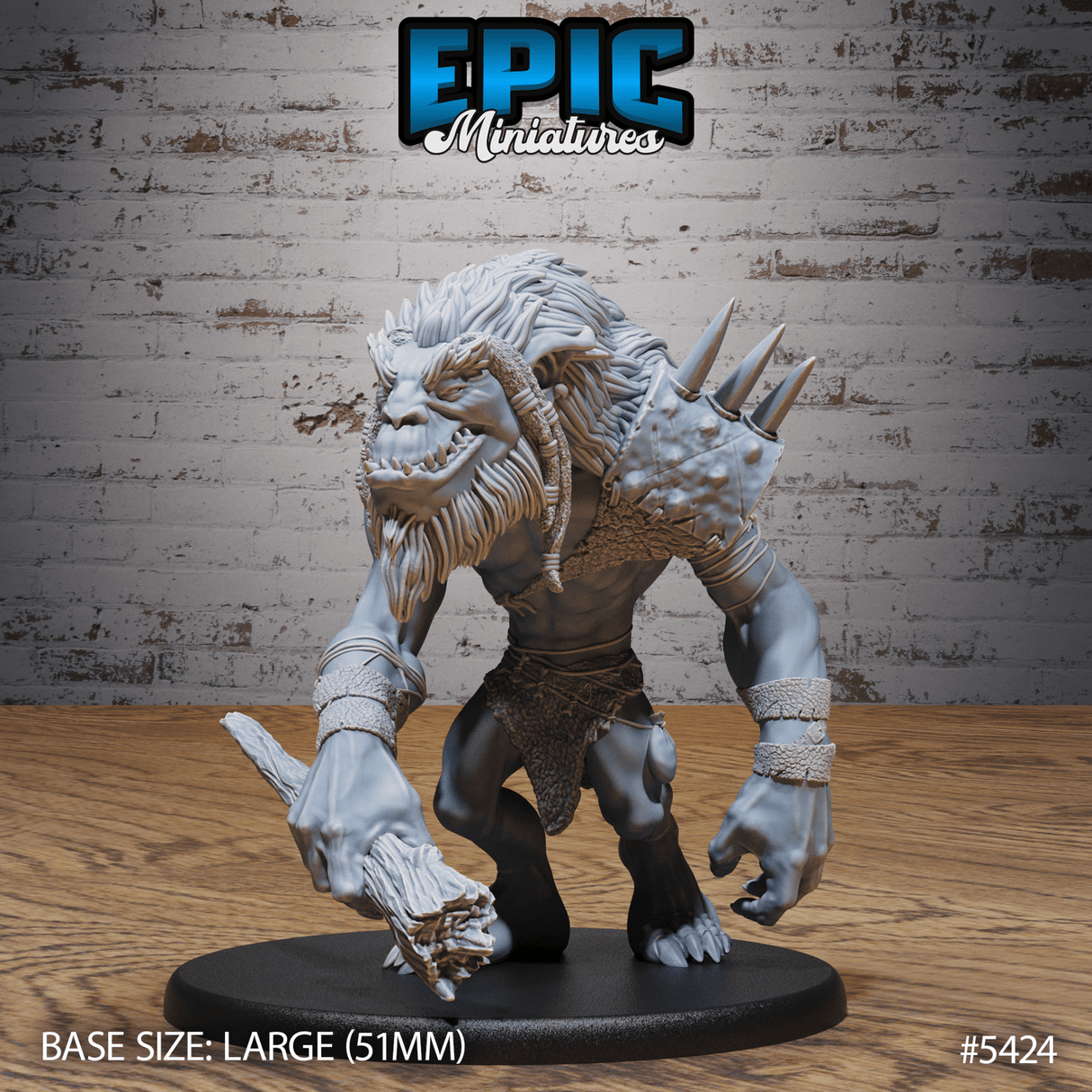 Longneck Troll Miniature | A - Tabletop RPG & D&D miniature. Perfect for wargaming & collectors