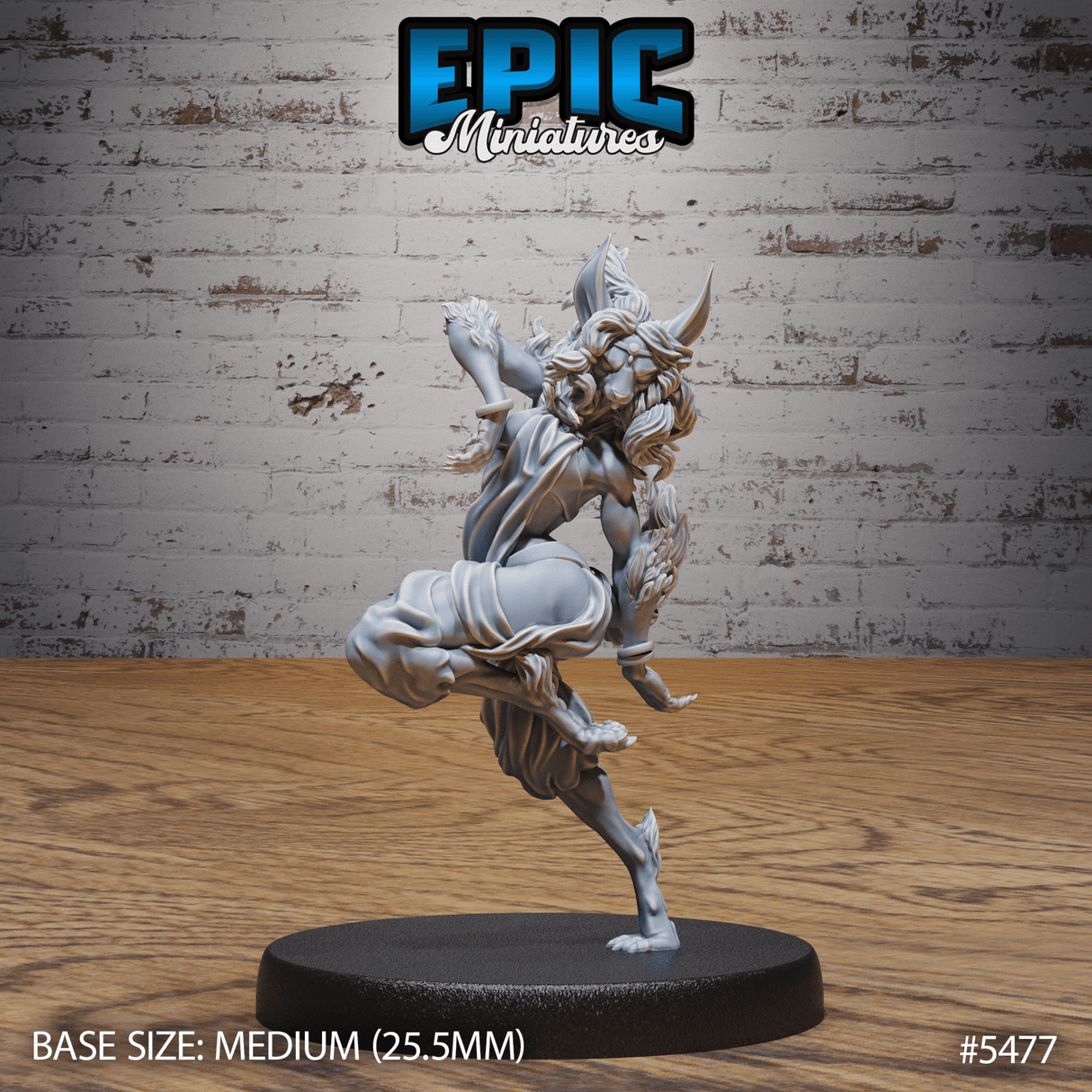 Lynx Folk Dancer Miniature | C - Tabletop RPG & D&D miniature. Perfect for wargaming & collectors