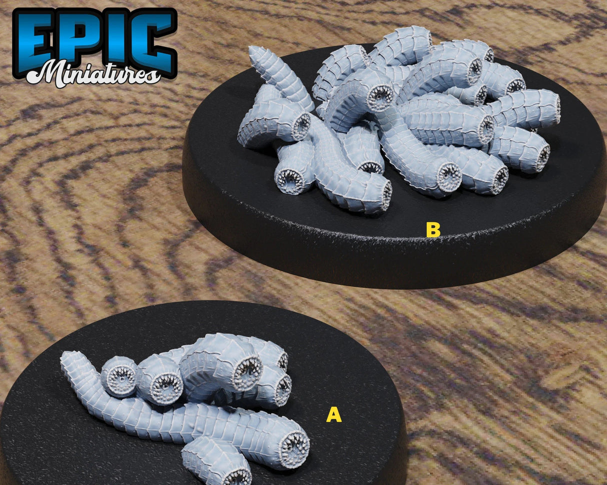 Maggot Swarm Miniature | Set of 2 - Tabletop RPG & D&D miniature. Perfect for wargaming & collectors
