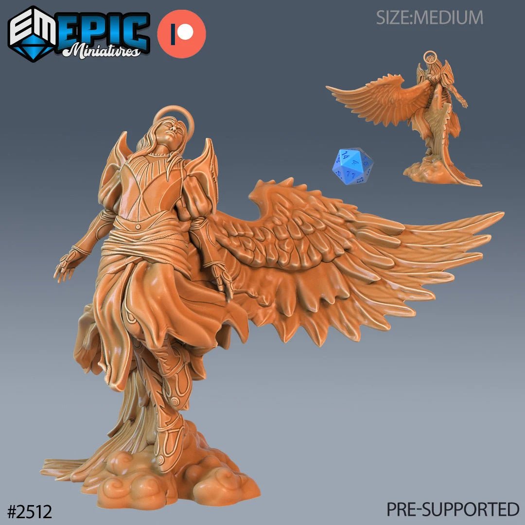 Male Angel Miniature | C - Tabletop RPG & D&D miniature. Perfect for wargaming & collectors