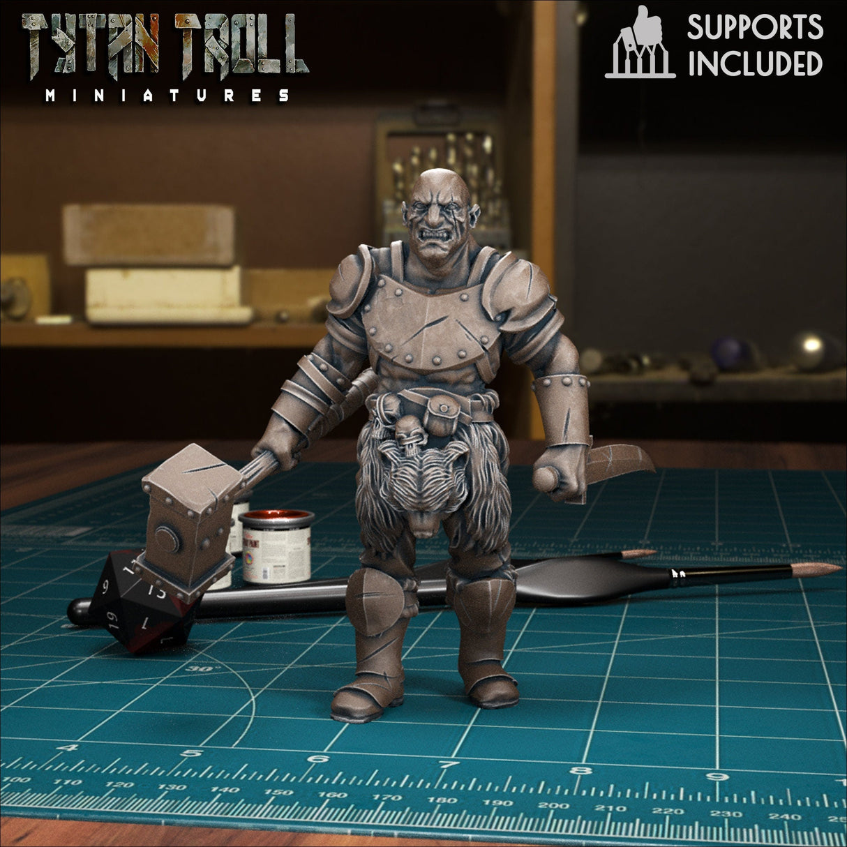 Male Heros of the Races Miniature | Goliath - Tabletop RPG & D&D miniature. Perfect for wargaming & collectors